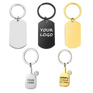 Custom Logo <b>Engraved</b> Engraving Stainless Steel Pick Ball Keychain Pendant Dog Tag <b>Key</b> <b>Ring</b> Keyring Charm Pickball <b>Key</b> Chain - Product Image 1