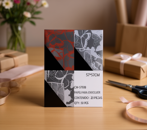 Papel de regalo coreano de 57x57 cm con diseño de mariposa para flores, regalos, manualidades, celofán translúcido decorativo, 20 piezas - Product Image 2