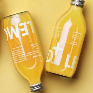 Premium alla moda 300ml 500ml bottiglie di succo di vetro con coperchio a vite in alluminio contenitori per il tè <span class=keywords><strong>acqua</strong></span> <span class=keywords><strong>frizzante</strong></span> per la conservazione delle bevande - Product Image 3