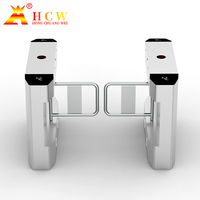 Portillon tournant polyvalent HCW avec lecteur de code QR et de carte, en acier inoxydable, moteur sans balais, anti-collision pour arènes sportives