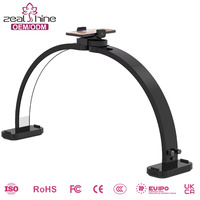 Lampe à ongles LED demi-lune de luxe avec strass, professionnelle, pliable en U, avec support de téléphone pour salon