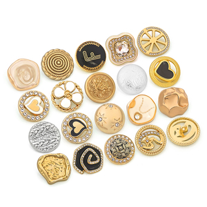 KUNSHUO Usine Bouton Strass Dames Vêtements Vêtements Manteau Tige Métal Personnalisé 20mm boutons uniques pour femmes dames vêtements - Product Image 4