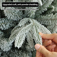 Arbre de Noël réaliste en PE/PVC, personnalisé, OEM, directement de l'usine, décoration de Noël pour la maison, ignifuge, base stable, vente en gros