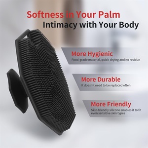 <span class=keywords><strong>Brosse</strong></span> de bain exfoliante en <span class=keywords><strong>silicone</strong></span> réutilisable Loofah <span class=keywords><strong>Brosse</strong></span> de douche avec design à la main - Product Image 2