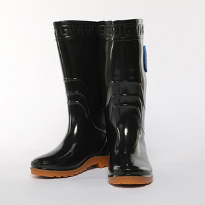 Bottes de pluie hautes imperméables avec semelle robuste, chaussures de travail confortables pour hommes, utilisation par tous les temps - Product Image 4