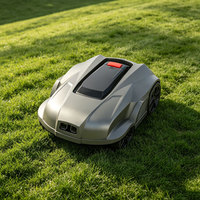 Tondeuse robotisée à fil de délimitation avec hauteur de coupe réglable de 25 à 50 mm, recharge automatique et lame de 340 mm pour l'entretien des pelouses de jardin