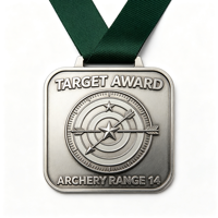 Médailles sportives gravées sur mesure pour les championnats et les tournois, badges de récompense personnalisés avec ruban coloré