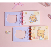 2025 Mini Water ploof Custom A7 Niedliche Cartoon Brot Bär Tagebuch Tasche Kind Spirale PVC Notebook