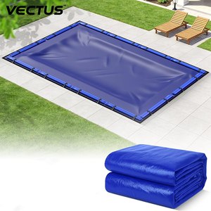 Bâche de piscine rectangulaire en PVC PE 18 x 36 pieds, imperméable, installation facile, résistante au froid et aux UV, pour la protection des piscines hors saison - Product Image 1