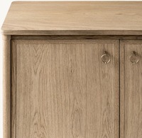 Tiroirs de table de console de salon en placage de chêne d'appartement de haute qualité personnalisés faits à la main