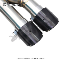 Tuyau d'échappement à montage direct pour BMW X3M/X4M F97/F98 3.0T 2019-2023 Boska Z Midpipe avec résonateur, silencieux arrière avec embouts