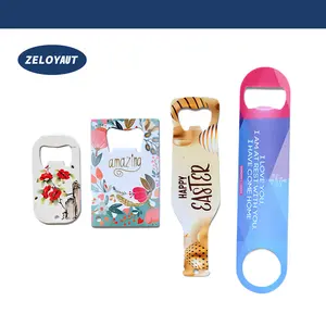ZELOYAUT Sublimation Metal Bottle Opener Double Sides Printing Heat Transfer Factory Price Wholesale Blank 48g As A Gift