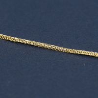 Collier Chaîne Chopin en Or Pur Au750, Chaîne Épi de Blé en Or 18 Carats, Accessoires de Bijoux à Faire Soi-Même, Vente en Gros, Promotion, Cadeau pour Femmes et Dames