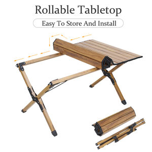Tianye OEM Portable Aluminum <b>Table</b> Manufacture Wood Grain Egg Roll <b>Table</b> for <b>Camping</b> Picnic - Product Image 3