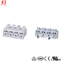 BELEKS 4 broches 450V 24A borniers sans vis avec boutons-pression de fixation de type "J" connexion de câble facile pour le câblage électrique