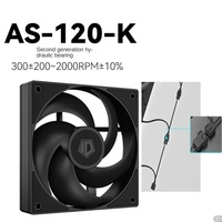 Ventilateur de refroidissement pour boîtier d'ordinateur de bureau AS120 12 cm 4 broches noir PWM à température contrôlée