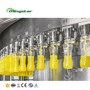 Mingstar automática pequeña botella de vidrio PET jugo de naranja máquina de llenado de bebidas líquidas para línea de producción de jugo