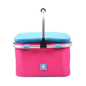 Panier isotherme pliable de grande capacité 32L avec logo personnalisé du fabricant, imperméable, avec poignée en aluminium pliable 2026 - Product Image 4