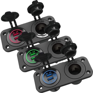 3 Ports Car Charger <strong>Socket</strong> Dual 45W PD Type C &amp; 18W QC 3.0 <strong>with</strong> Voltmeter and Button Switch, <strong>USB</strong> Charger <strong>Socket</strong> for 12V/24V Car - Product Image 6