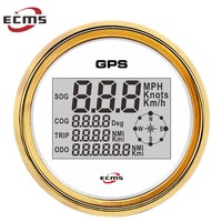 Compteur de vitesse numérique GPS 85 mm pour voiture et bateau avec rétroéclairage 12V/24V