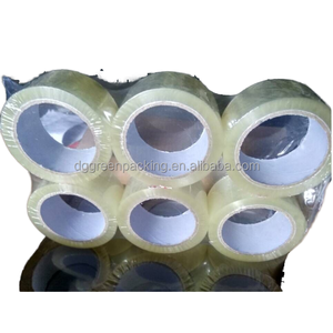 Rollo de película suave BOPP transparente de alto brillo, cinta de embalaje de grado alimenticio impermeable de bajo ruido acrílico de doble cara de 50mm para envío - Product Image 2