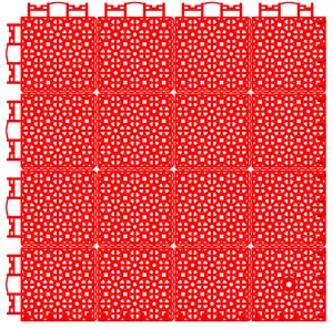 Facile da montare campo da basket/campo da calcio piastrelle per pavimenti pavimento sportivo resistente Pad in plastica ad incastro per esterni 100 mq