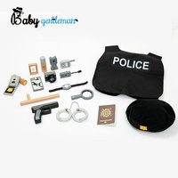 Disfraz de policía para niños, Conjunto de Policía de lujo con herramientas de madera Z10442D