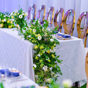 Nappe Ronde de Mariage Jacquard en Gros, Couverture de <span class=keywords><strong>Table</strong></span> de Banquet en Polyester pour Événements - Product Image 6