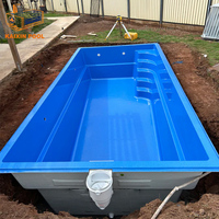 Piscine/Spa de Nage Extérieur en Fibre de Verre Taille Familiale, Coque de Conception Personnalisée, Installation Hors Sol ou Enterrée, pour la Vente