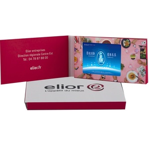 Video libro de 10 pulgadas para invitaciones de boda y regalos de recuerdo de boda o libro de invitados de vídeo con caja de tarjeta de folleto - Product Image 5