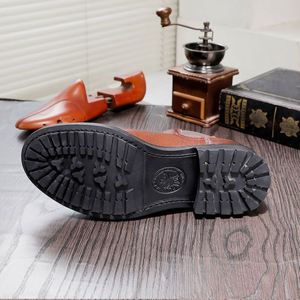 Botas de Tobillo Retro para Hombre Estilo Británico, Suela Gruesa, Cuero Genuino, Impermeables, Transpirables, para Verano y Otoño - Product Image 4