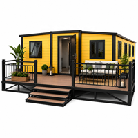 Maisonnette moderne en conteneur avec porche avant, finition bois, maison préfabriquée modulaire pour jardin, maison d'hôtes, complexe hôtelier et villa