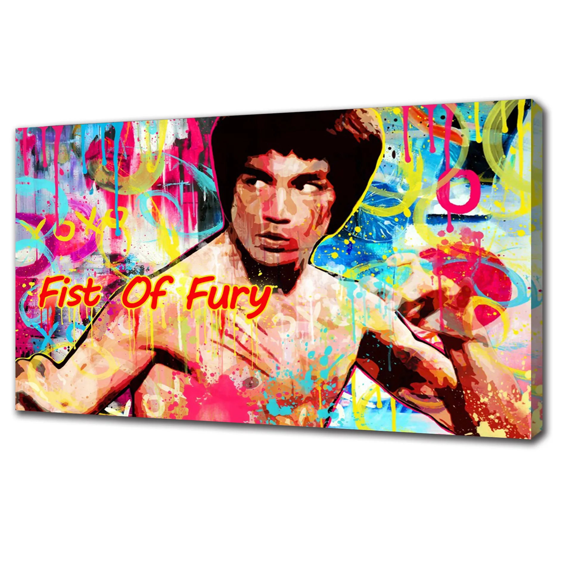 World Famous In Painting Of Bruce Lee Art Decor Poster Art Canvas Printing Custom