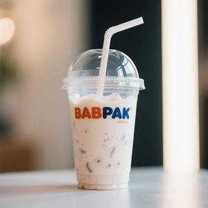 แก้วบ๊อบาแบบกำหนดเอง แก้วบ๊อบาแบบใช้แล้วทิ้ง แก้วชาไข่มุกแบบแยกส่วน แก้วกาแฟเย็น แก้วพลาสติก PET PP สำหรับบ๊อบา พร้อมฝาปิด - Product Image 2