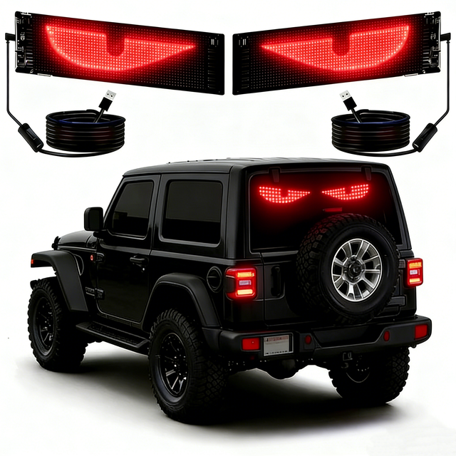 March New Trade Festival Hot Sale APP Control Flexible LED Window Display Car Truck Accessories Devil Eyes Light