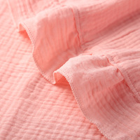 Nouvelle Couverture en Coton Double Couche Ultra Douce en Tissu Crêpe à Bords Volants pour Bébé, Serviette de Bain et Housse de Poussette
