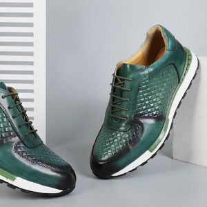 Chaussures bateau en cuir véritable pour homme, à lacets, bout rond, respirantes, toutes saisons, semelle intermédiaire en EVA, semelle extérieure en caoutchouc - Product Image 4