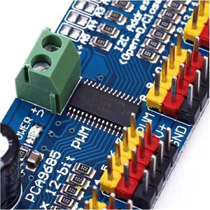 Module de commande de servomoteur PWM 16 canaux Yeiwenl PCA9685 avec 4 micro-servomoteurs SG90 pour robot Arduino - Product Image 5