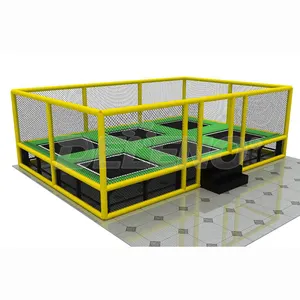 Tùy chỉnh trong nhà Trampoline công viên với vui vẻ vui chơi giải trí bảo vệ NET và Slam Dunk khu vực cho gia đình vui vẻ nhảy hoạt động