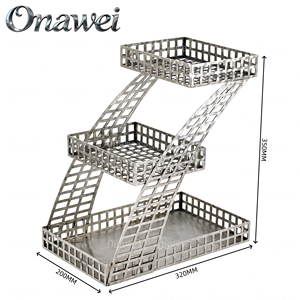 Exhibidor de Alimentos de Acero Inoxidable de Varias Capas para <span class=keywords><strong>Buffet</strong></span>, Decoración de Bodas, Soporte para Pasteles y Almacenamiento de Pan para Hoteles Onawei Sweet <span class=keywords><strong>Buffet</strong></span> - Product Image 2