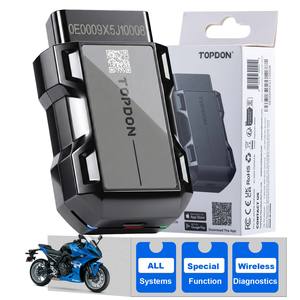 TOPDON TopScan <span class=keywords><strong>Moto</strong></span> : <span class=keywords><strong>Diagnostic</strong></span> complet du système avec identification automatique du VIN, test actif, numérisation en un clic et effacement des codes d'erreur - Product Image 5