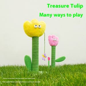 Poste Rascador para Gatos Tulip, Resistente al Desgaste, Tabla Rascadora Antideslizante, Juguete para Gatos Resistente a Arañazos, Suministros de Movimiento Interactivo - Product Image 5