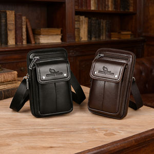 Sac messager pour homme tendance, sac bandoulière carré pour affaires, sac de téléphone décontracté de luxe pour homme avec <span class=keywords><strong>cuir</strong></span> PU imperméable - Product Image 3