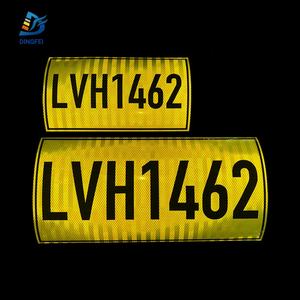 Pegatinas reflectantes con número de identificación de vehículo de mina fluorescente - Product Image 4