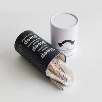 Tube en papier recyclable de qualité alimentaire, impression personnalisée, cylindre hermétique sans plastique pour l'emballage de compléments alimentaires