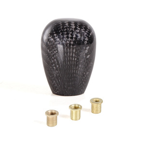 Pomo de palanca de cambios de fibra de carbono, forma de huevo corta, ligero, universal, pieza de automóvil SFN105 - Product Image 1