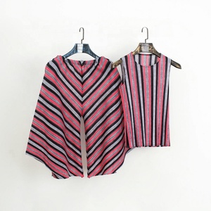 Primavera ed estate nuovo vestito a due pezzi da <span class=keywords><strong>donna</strong></span> a righe Casual e comodo da <span class=keywords><strong>donna</strong></span> di grandi dimensioni - Product Image 6