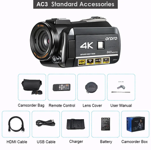 Caméscope AC3 4K UHD Caméra vidéo professionnelle à vision nocturne Utilisation familiale Caméra vidéo 4K - Product Image 6