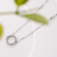 REETI Nuevas Llegadas, Collares Redondos de Plata de Ley 925 con Cristales, Joyería de Plata en Oferta para Mujer