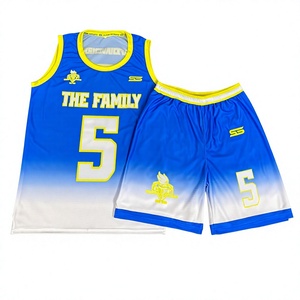 Conjunto de Uniforme de Baloncesto Sublimado Personalizado y Transpirable, Camiseta y Pantalones Cortos |   Número de Equipo Personalizado |   100% Poliéster de Secado Rápido - Product Image 2
